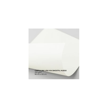 Cartulina lisa Via Smooth color hueso 270 g/m2