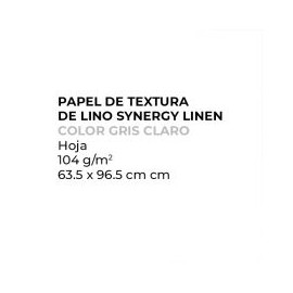 Papel de textura de lino Synergy Linen color gris claro