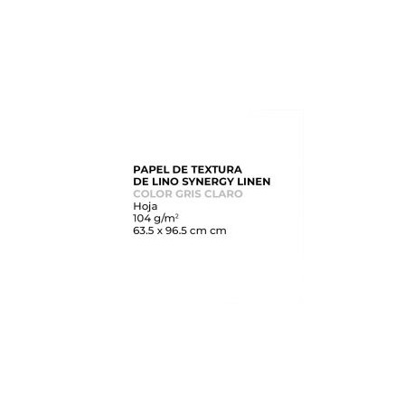 Papel de textura de lino Synergy Linen color gris claro