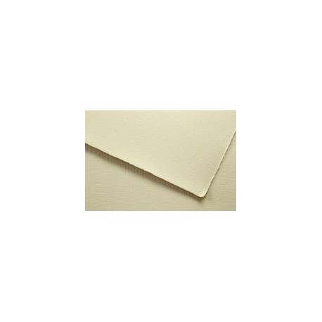 Cartulina lino color crema con fibras naturales