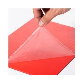 PVC espumado rojo 3 mm con linner 1.22 x 2.44m SL. Placa