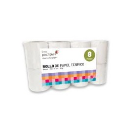 Paquete de 8 Rollos Térmicos Premium de 80 x 70 mm