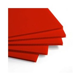 Coroplast rojo 4 mm 700 g 1.22 x 2.44 m Placa