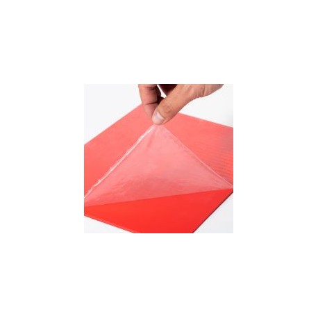 PVC espumado rojo 3 mm con linner 1.22 x 2.44m SL. Placa