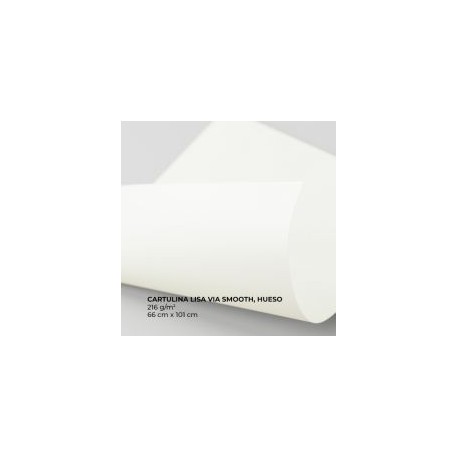 Cartulina lisa Via Smooth color hueso 216g/m2