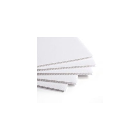 Coroplast blanco 4 mm 650 g 1.22 x 2.44 m - Placa