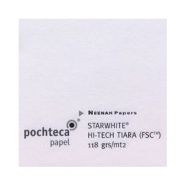 Papel de textura lineal Starwhite Hi-Tech color blanco