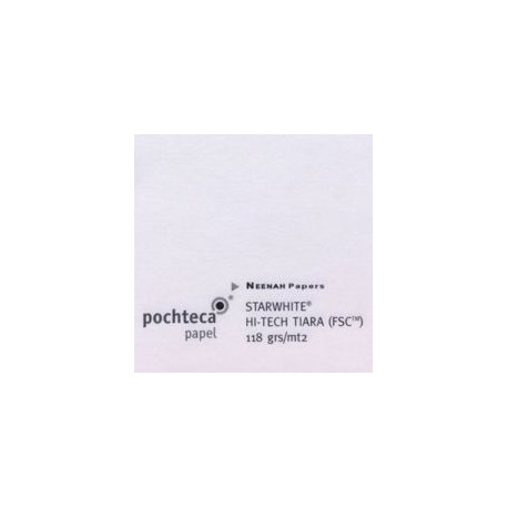 Papel de textura lineal Starwhite Hi-Tech color blanco