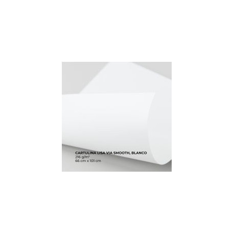 Cartulina lisa Via Smooth color blanco 216 g/m2