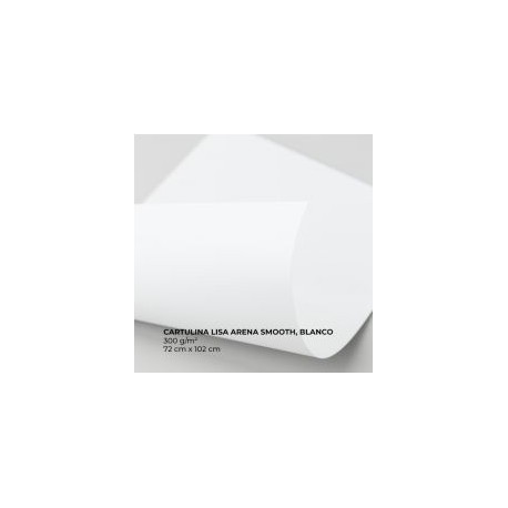 Cartulina lisa Arena Smooth color blanco 300g/m2