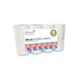 Paquete de 8 Rollos Térmicos Premium de 80 x 76 mm